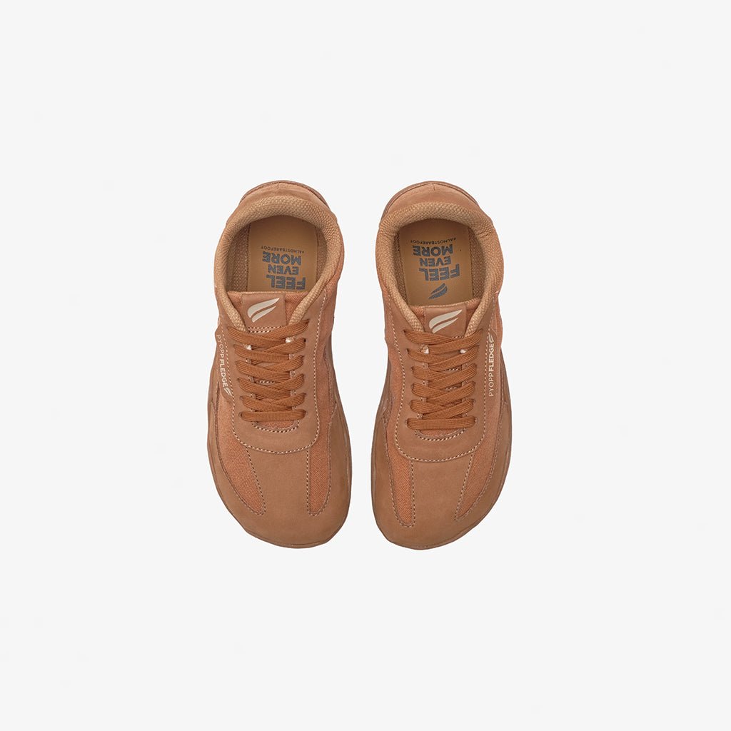 Pada Barefoot Sneakers - Hazelnut On Gum - Pyopp Fledge Barefoot