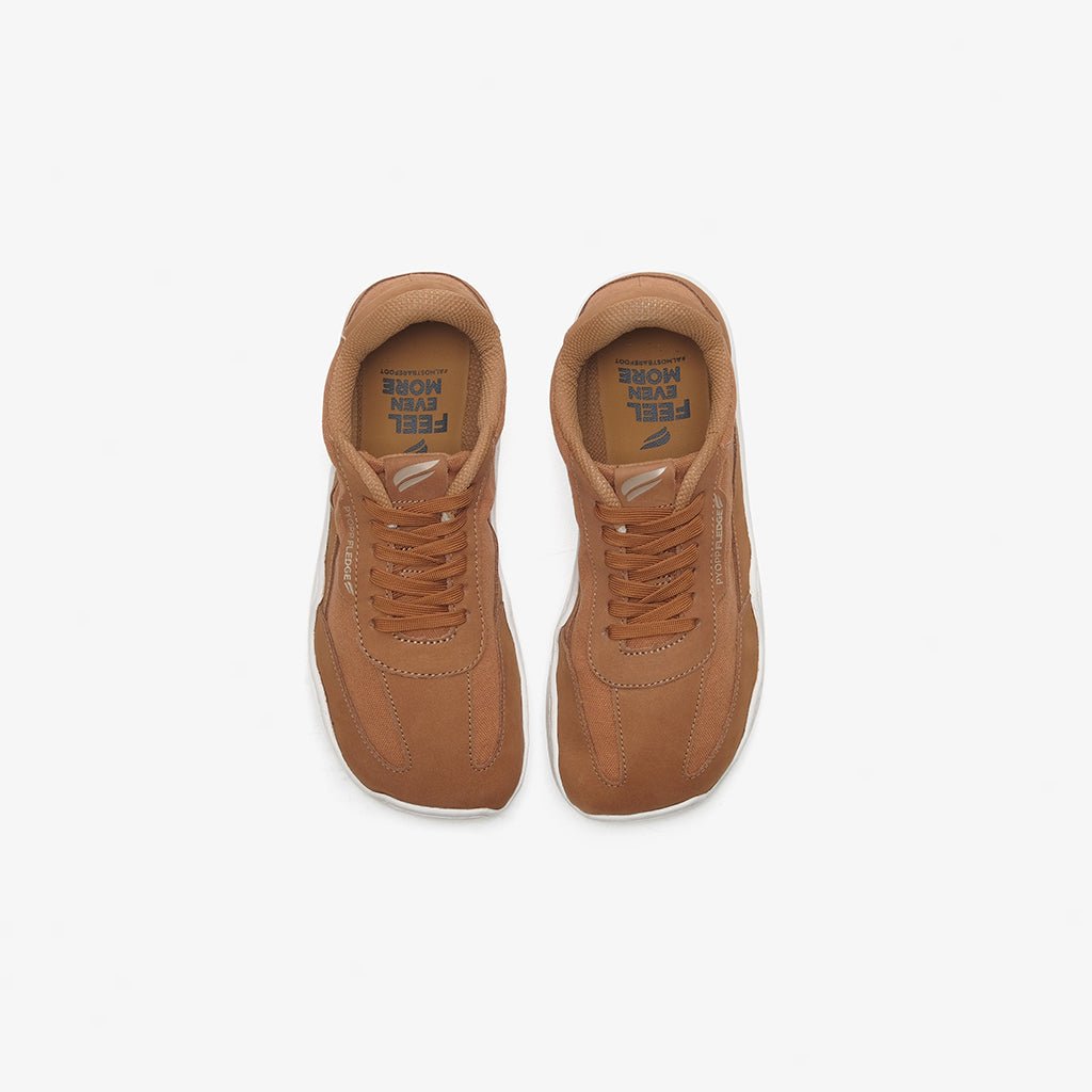 Pada Barefoot Sneakers - Hazelnut On White - Pyopp Fledge Barefoot