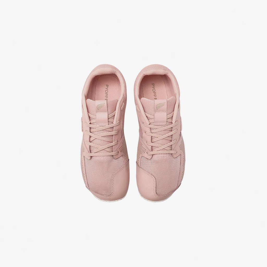 Day 01 Barefoot Sneakers - Pink On White - Pyopp Fledge Barefoot