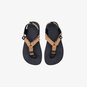 Jelajah Road Barefoot Flip Flops - Tincel Brown On Black - Pyopp Fledge Barefoot