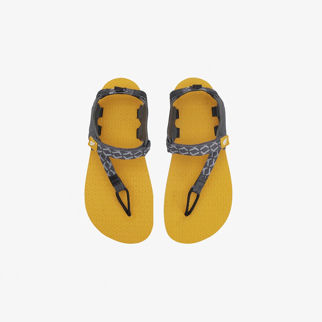 Tapak V1.5 Barefoot Flip Flops - Grey On Mustard - Pyopp Fledge Indonesia