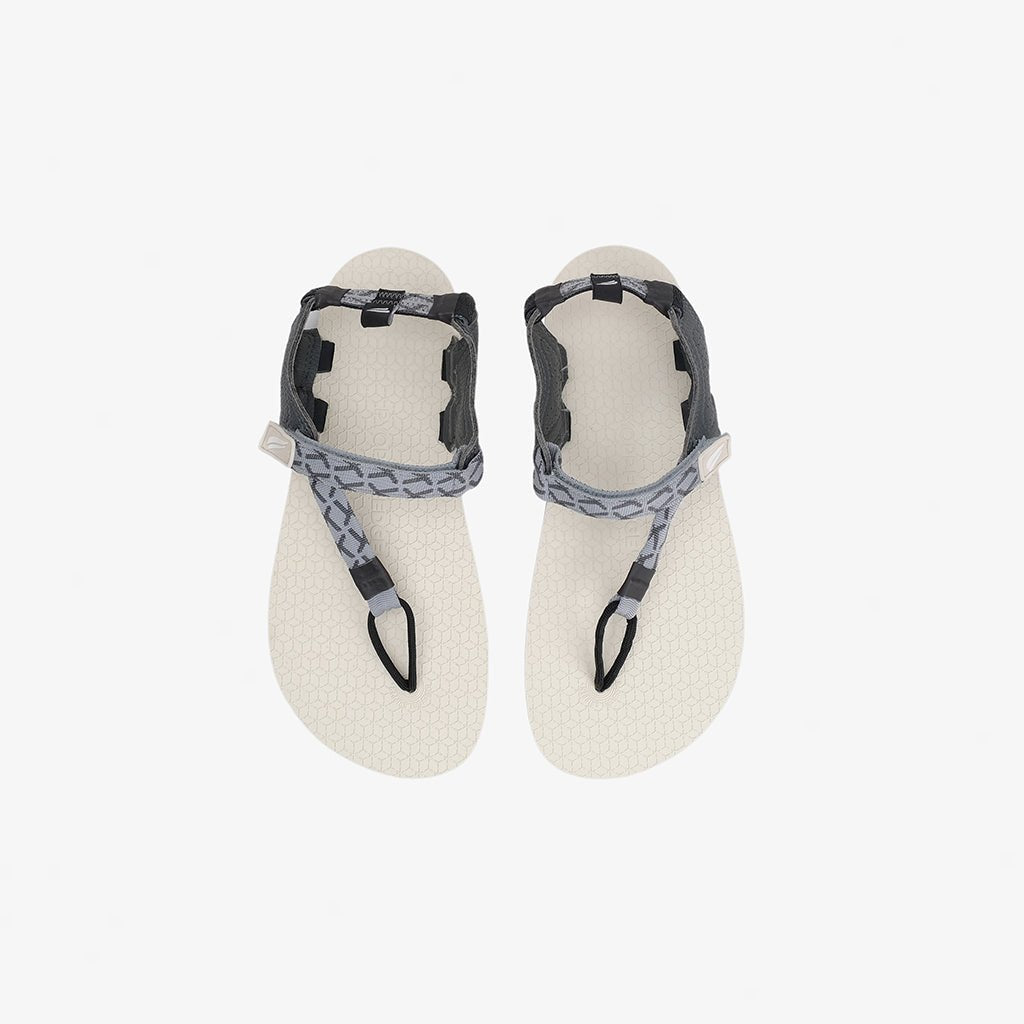 Tapak V1.5 Barefoot Flip Flops - Light Grey On Cotton White - Pyopp Fledge Indonesia